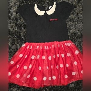 Minnie Black and Red Polka Dot Kids Dress